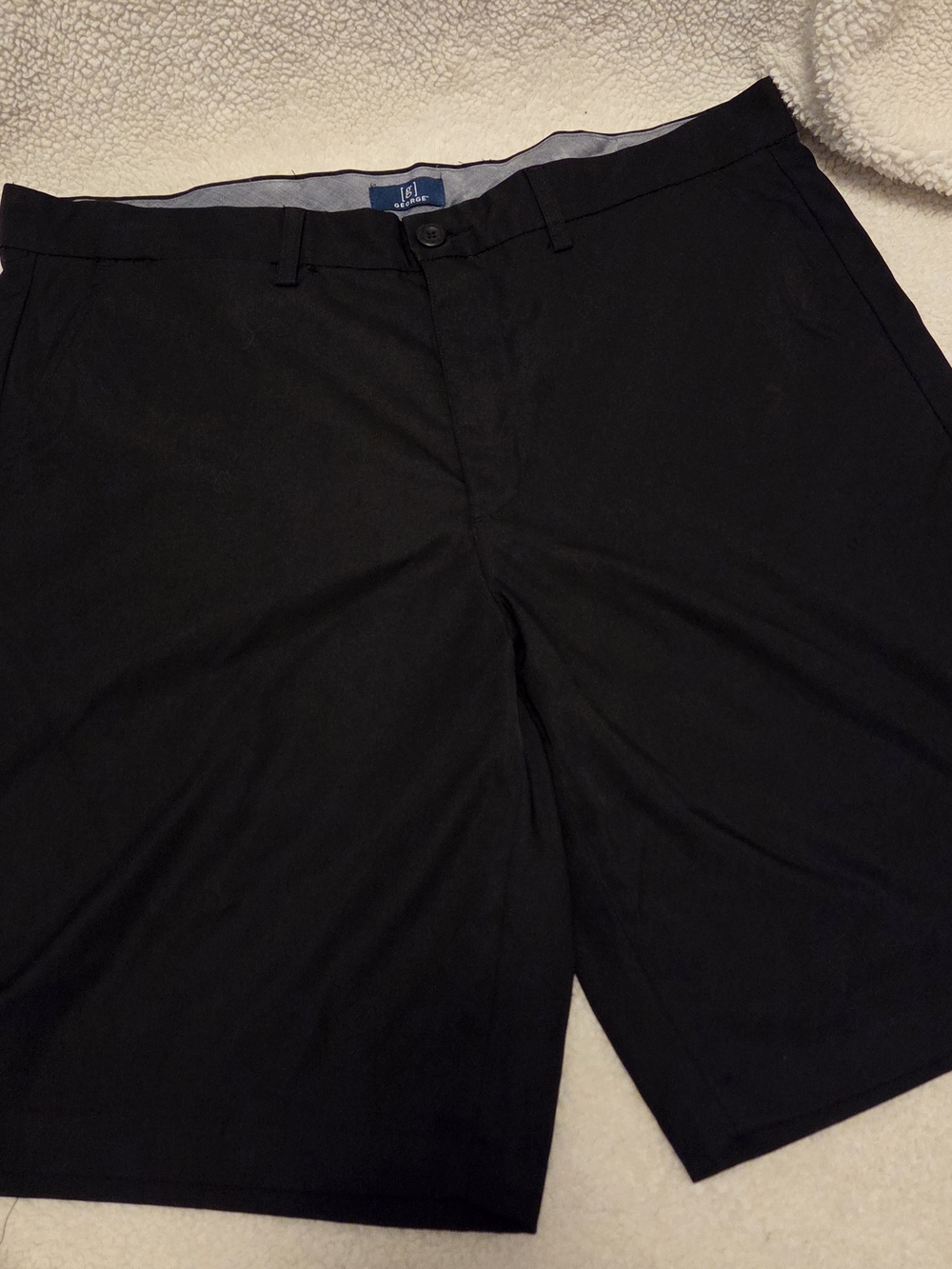 George Black Flat-Front Men's Shorts